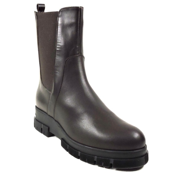 SOFFICE SOGNO 🇮🇹 WOMEN'S BROWN SOFT LEATHER WINTER FUR BOOTIE - Picture 3 of 8